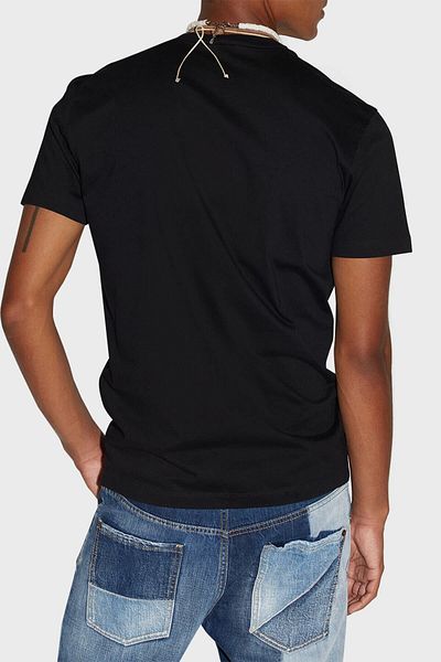 DSquared2 Printed Crew Neck 100% Cotton Regular Fit T Shirt Men's T Shirt S71gd1250 S23009 900