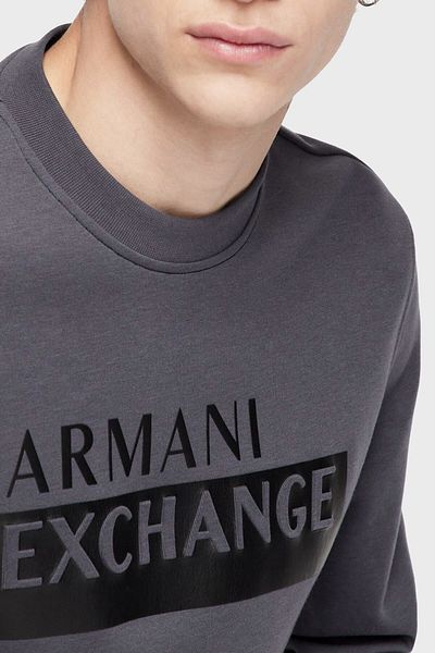 Armani Exchange Με λογότυπο Regular Fit Crew λαιμόκοψη Βαμβακερό ιδρώτα Ανδρικό ιδρώτα 6lzmbe Zjcaz 1978