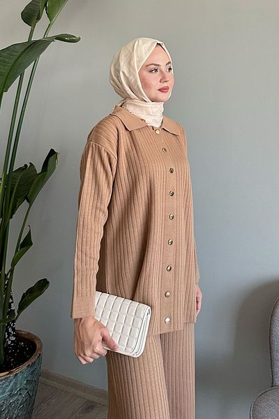 InStyle Σετ Πλεκτομηχανής Camel Color Spotted - Με Κουμπιά