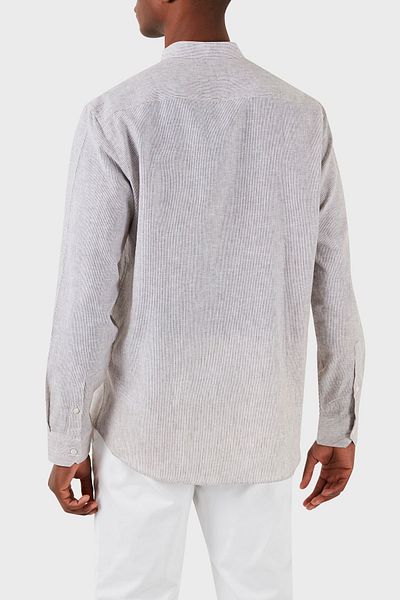 Emporio Armani Linen Blended Regular Fit Shirt Men's Shirt E31cm3 F1312 440