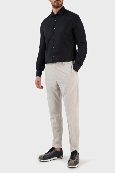 Emporio Armani Cămașă cu mânecă lungă, 100% bumbac, cu model, cămăși pentru bărbați 3r1c86 1k0dz F9a8