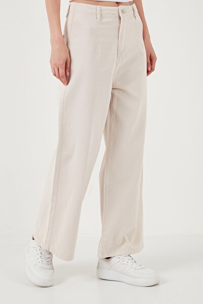 Lela Relaxed Fit Wide Leg Cotton Trousers - PANT 668YP5237