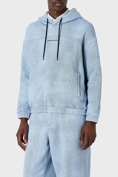 Emporio Armani Cotton Regular Fit Hooded Sweat Men's SWEAT 3D1MEG 1JWPZ F917