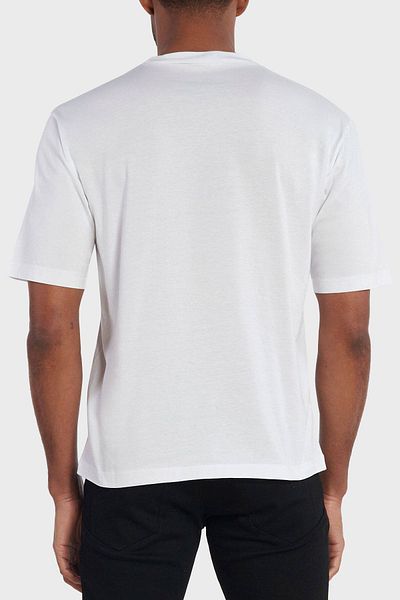 DSquared2 تي شيرت قطني بشعار عادي للرجال - S74GD1268 S23009 100