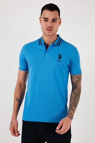 U.S. Polo Assn. Tricou pentru bărbați US Polo Assn. Slim Fit cu gât polo - bumbac, logo G081GL0111571222