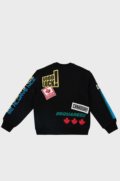 DSquared2 Crew Neck Cotton Kids Sweat - DQ0223 D00U7 SWEAT DQ0223