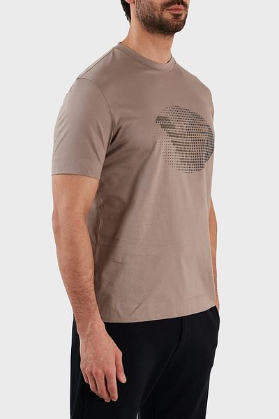 Emporio Armani 100% βαμβάκι κανονική εφαρμογή Crew λαιμόκοψη Ανδρικό μπλουζάκι 3r1tu1 1jsaz 0144