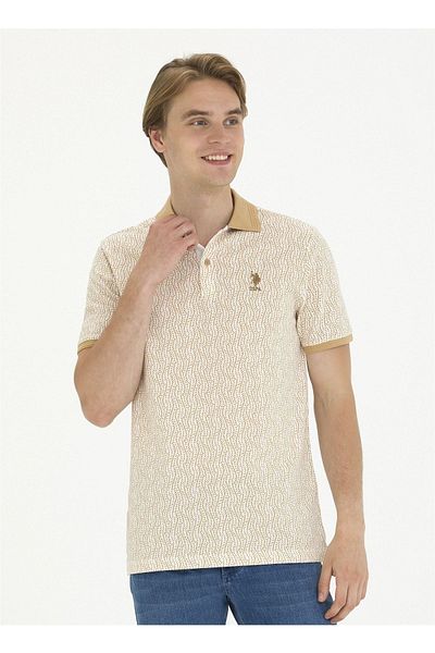 U.S. Polo Assn. Η.Π.Α. Polo Assn. - Ανδρικό μπλουζάκι πόλο Camel Hair CESENA
