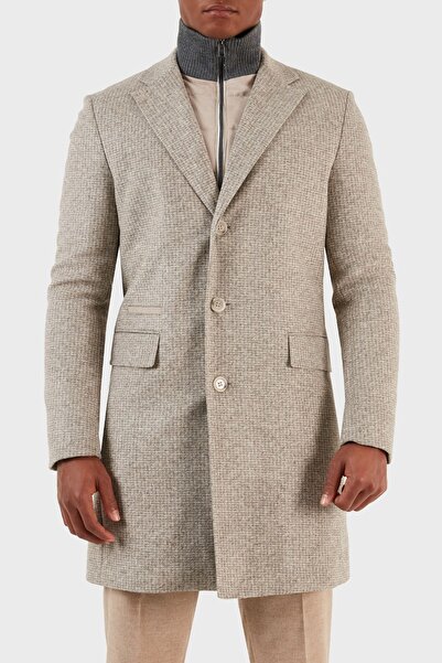 BOSS Çıkarılabilir İç Panelli Yün Karışımlı Slim Fit Kaban Erkek KABAN 50502320 131