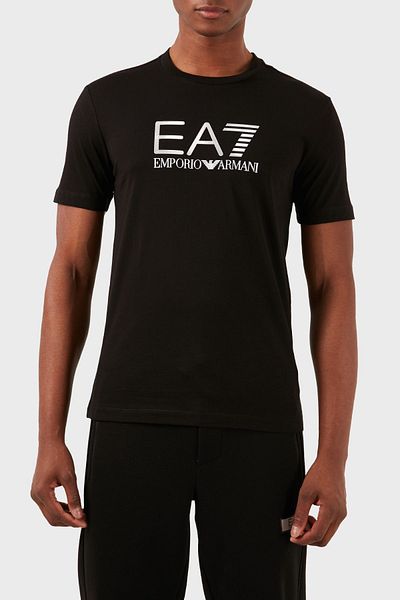 EA7 Pánské tričko Slim Fit Crew Neck – Bavlna 3Dpt71 Pjm9Z 1200