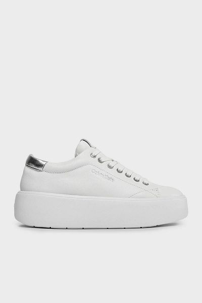 Calvin Klein Thick Sole Leather Sneaker Shoes HW0HW018610K6 SHOES HW0HW01861 0K6