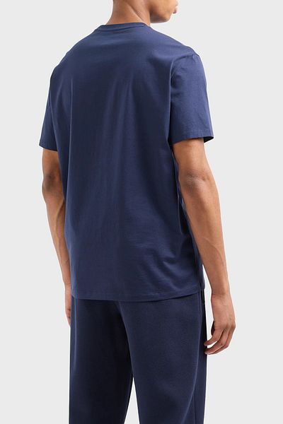 Armani Exchange Ανδρικό μπλουζάκι με λαιμόκοψη βαμβακερή κανονική εφαρμογή 3DZTJH ZJ9AZ 15BA