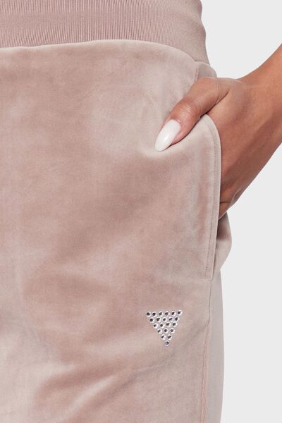 Guess Παντελόνι Jogger Couture Βελούδινο - Χαλαρή εφαρμογή V3BB27KBXI2 G1FT