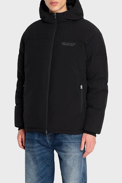 Armani Exchange Hooded Two-Way Zippered Regular Fit Coat Men's COAT 6RZB03 ZNICZ 1200
