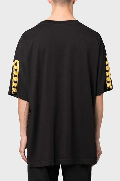 VERSACE JEANS COUTURE Tricou oversize din bumbac Tricou bărbați 75GAHF01 CJ00F G89