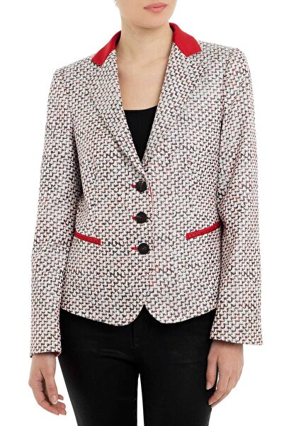Emporio Armani Women's Red-White Jacket 2NG25T 2M105 010