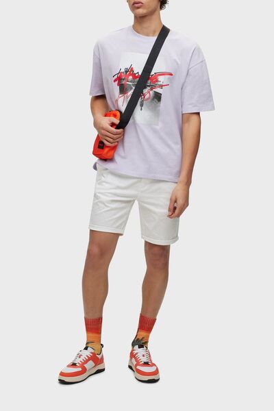 HUGO Pamuklu Normal Bel Slim Fit Chino Short Erkek Short 50471182 100