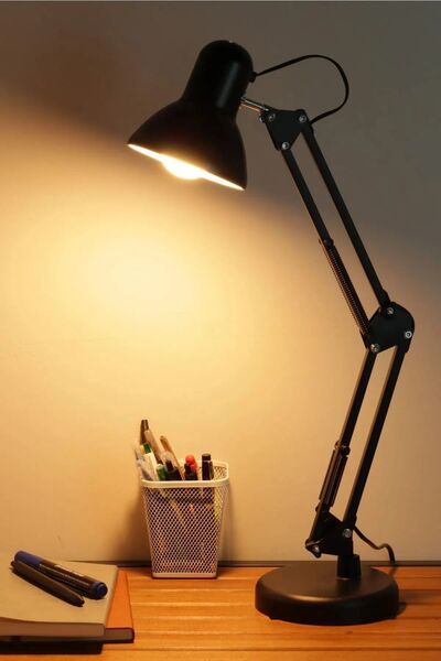 ALASTOR Table Lamp Acrobat Spring Metal 360 °   Angle Adjustable Movable Study Desk Lamp