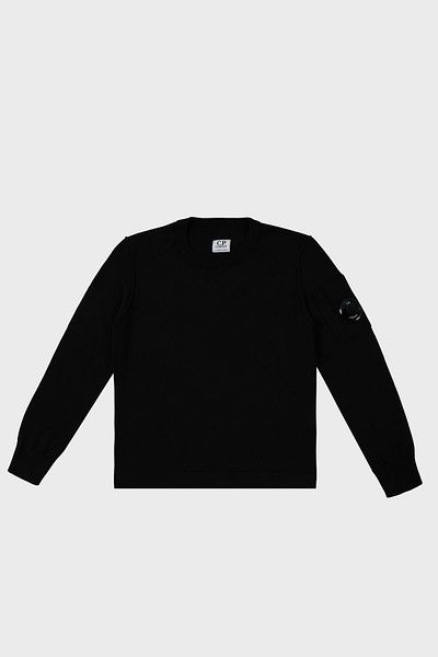 C.P. COMPANY Детски памучен пуловер с кръгло деколте - SWEAT 10CKKN036 004037A 999
