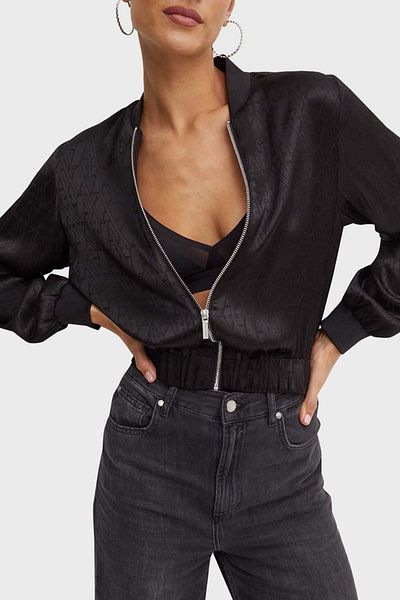 Armani exchange women's black jacket cheap