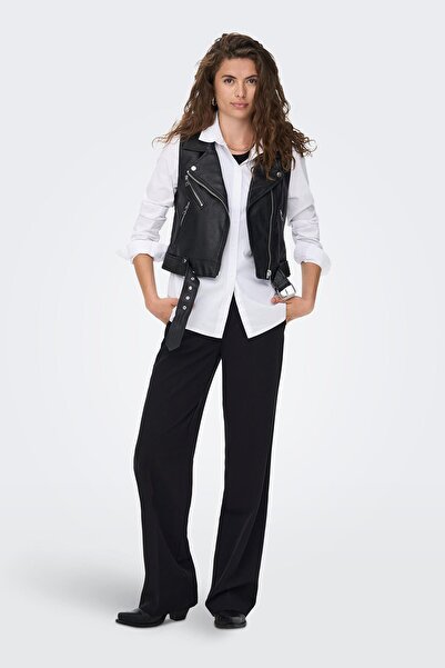 ONLY Onlvera Biker Faux Leather Γιλέκο με φερμουάρ 15239240