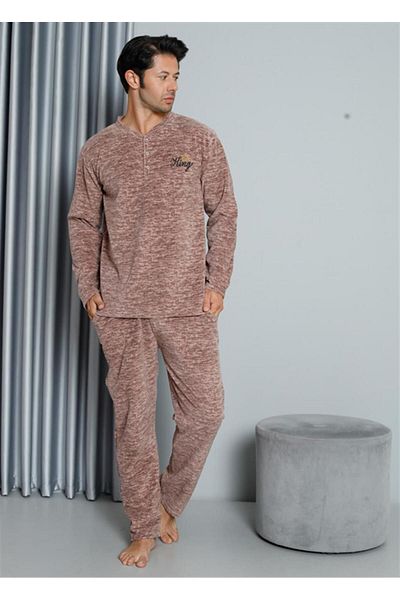 Akbeniz Ανδρικές πιτζάμες Fleece 6827 - WelSoft
