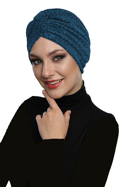 fidan bone Έτοιμο καπό Hijab Turban με επένδυση πετρελαίου με ταινία μπροκάρ