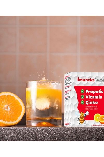 Imuneks Farma Propolis Vitamin C and Zinc 20 Tablets8680176000831