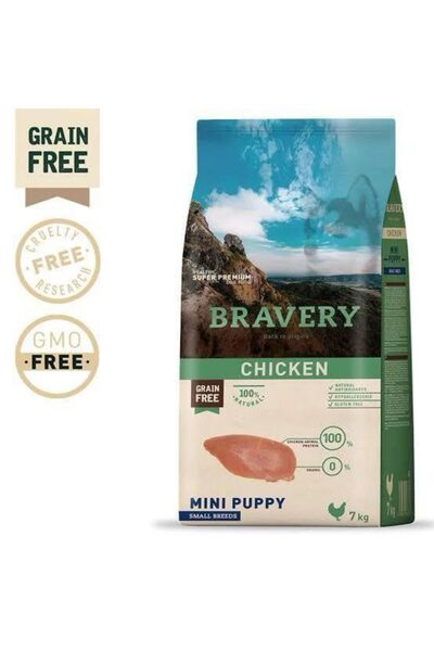 Bravery Tahılsız Tavuk Etli Küçük Irk Yavru Köpek Maması 7 Kg