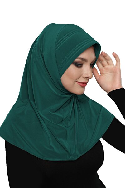 fidan bone Takmatik Απλό Πράσινο Έτοιμο Τουρμπάνι Hijab Pool Bonnet Κάλυμμα προσευχής