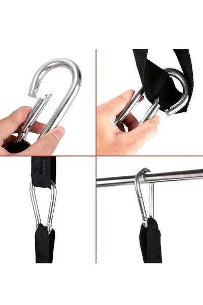 Bundeba Galvanizli Karabina Hamak Salıncak Askısı Çelik Kanca 6 Mm X 6 Cm