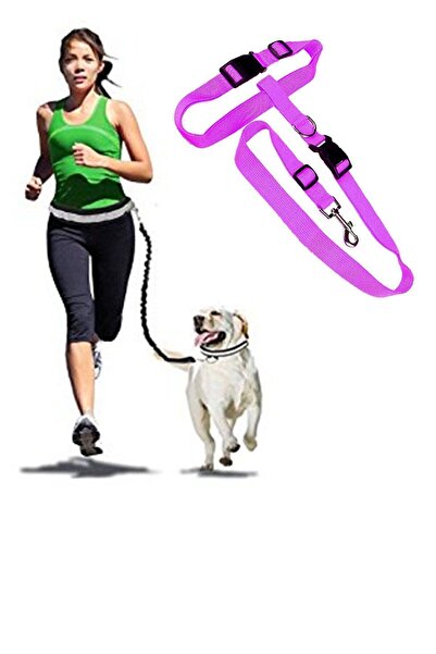 Bundeba Köpek Tasması Eller Serbest Mavi Kedi Köpek Gezdirme Bel Tasması Kayışı Ipi Ayarlanabilir Tasma