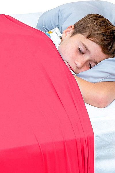 Bundera Sensory Lycra Red Single Sheet Elastic Duvet Cover Bedspread