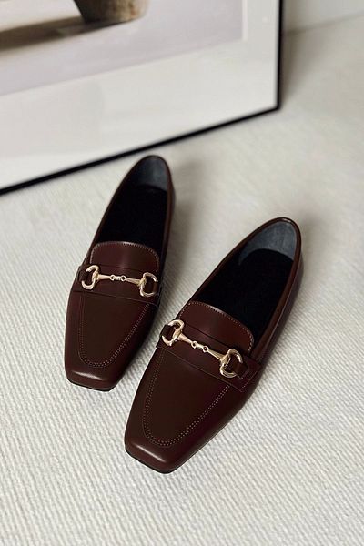 POLKA STORE Άνετα γυναικεία καθημερινά παπούτσια Manifest Blunt Toe με επίπεδη σόλα Moccasin Loafer Ballerinas