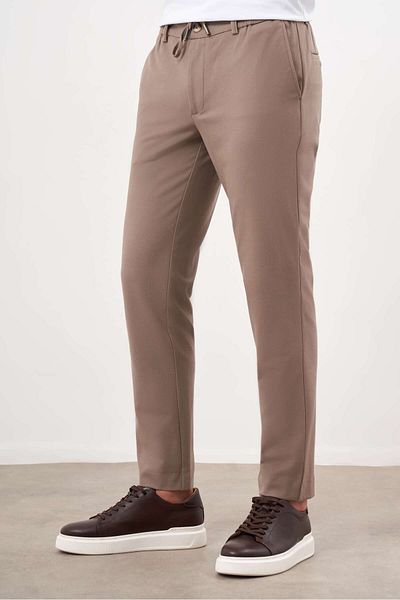 Morven Men's COFFEE Polyviscose Trend Drawstring Jogger Slim Fit Sports Pants