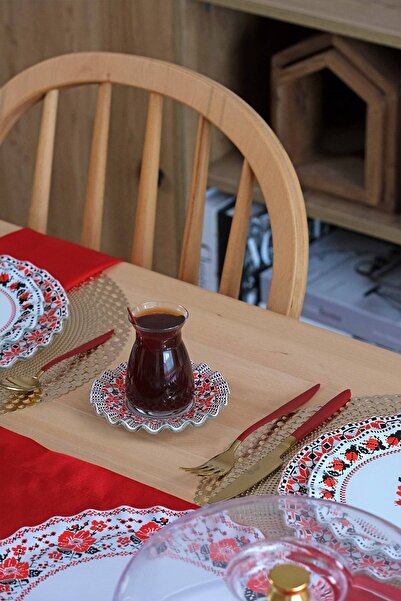 Glore Carmine 6-person Tea Plate Set