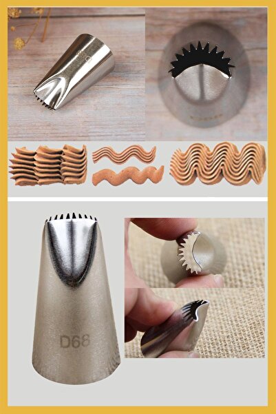 ENJOYPEPERON طرف كيس كريمة ستانلس ستيل (طرف كيس الخفق، الغطاء) 1 قطعة + 4 أكي...