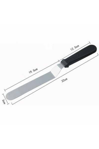 KanyonGrup Oblique Cake Spreading Spatula Oval Tip Cream Palette 19.5cm