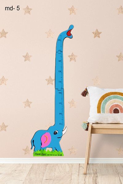 Bundera Height Measurer Sticker Giraffe Lion Bird Teddy Bear Growth Chart Ruler