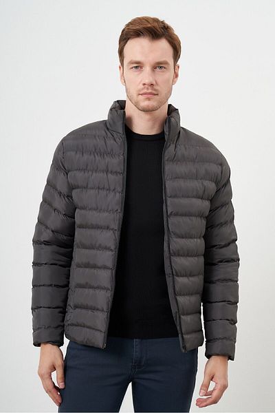 Morven Men's Khaki Quilted Jacket - Edmonton Dynamic Fit, Slim Fit, Short