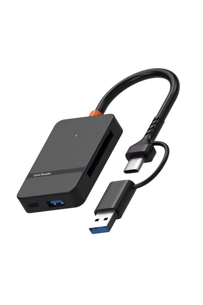 Genel Markalar ADS-316 USB-C + USB 8 Port MS CF TF/SD DHC SDXC Kamera Kart Ta...