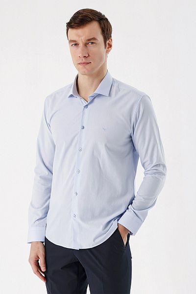 Morven Cămașă A. Blue Basic Slim Fit pentru bărbați