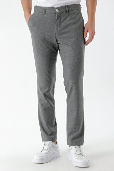 Morven Чоловічі штани з полівіскози з візерунком у вигляді диму з вузьким облягаючим кроєм