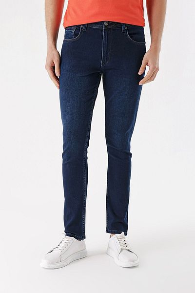 Morven Мъжки тъмносин Lavezzi Deep Denim панталон с 5 джоба