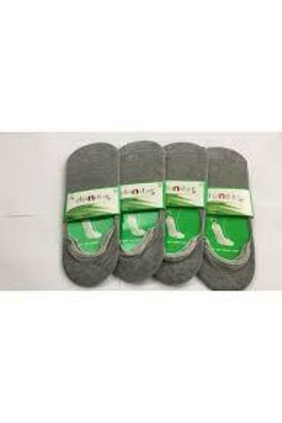 Dündar Economical Pack of 6 Gray-men's Bamboo Silicone Ballerina Socks
