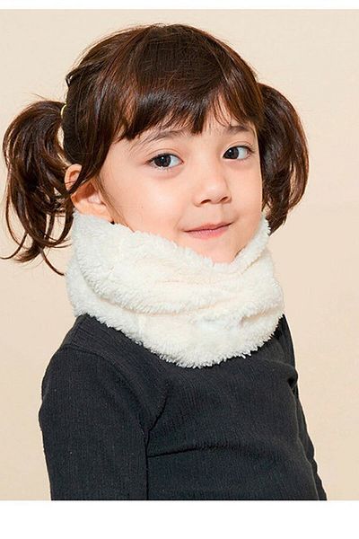Bundeba Stole Children's Plush Neck Collar Scarf Scarf Windproof Fleece Neck Collar Shawl