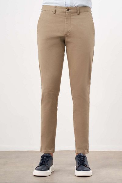 Morven Men's Green Seasonal Cotton Side Pocket Slim Fit Chino Pants