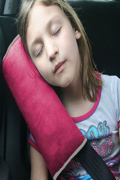 Bundeba Seat Belt Sleeping Pad Pink Vehicle Car Pillow Auto Seat Belt Pad Child Vehicle Pillow