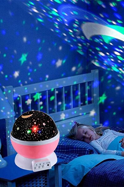 Bundera Star Master Ay Yıldızlı Gece Lambası Renk Değiştiren Dönen Projeksiyo...