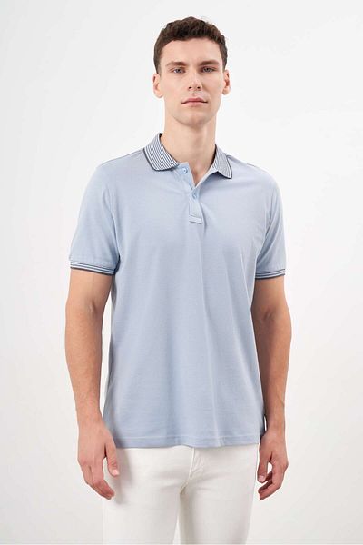 Morven Tricou pentru bărbați A. BLUE Trend Polo Neck Dynamic Fit